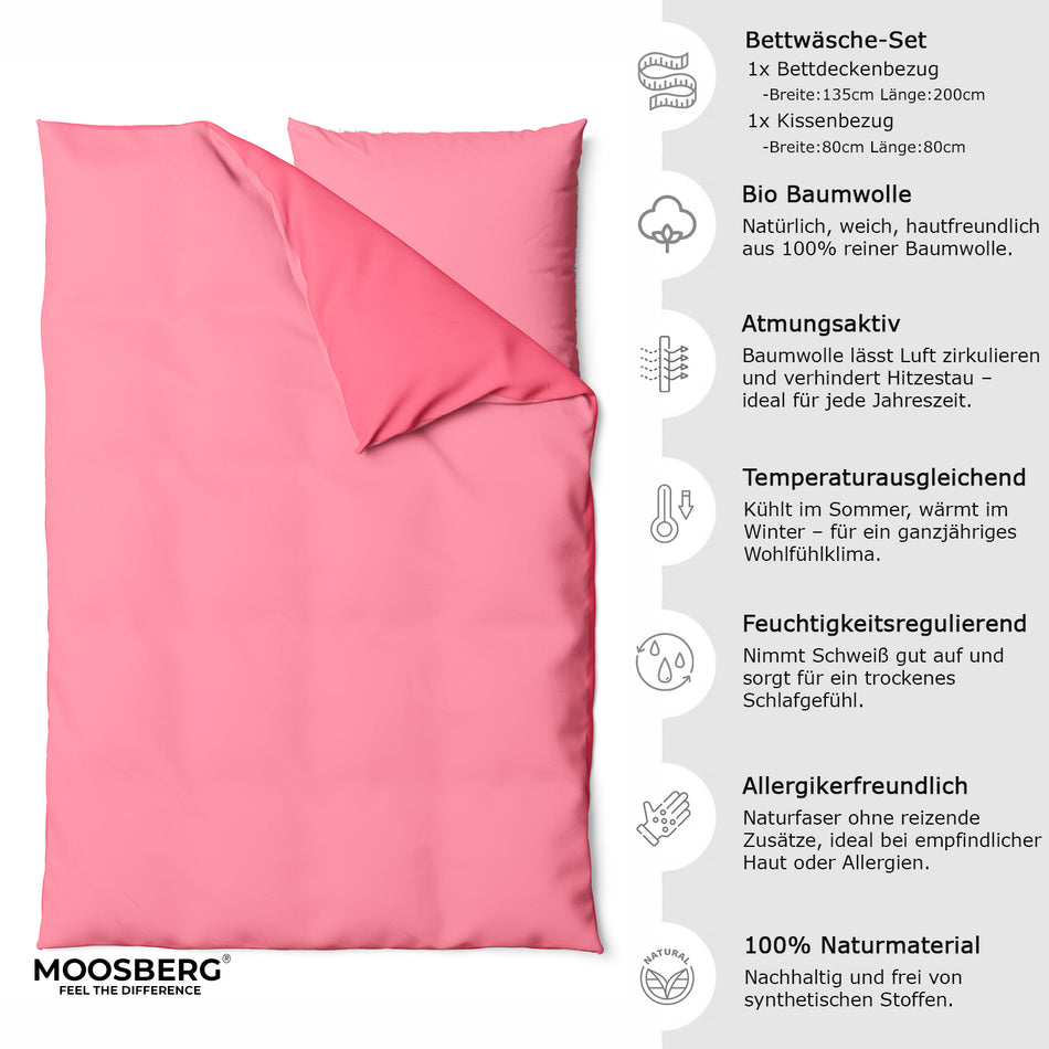 Bettwäsche Baby Pink & Rosa