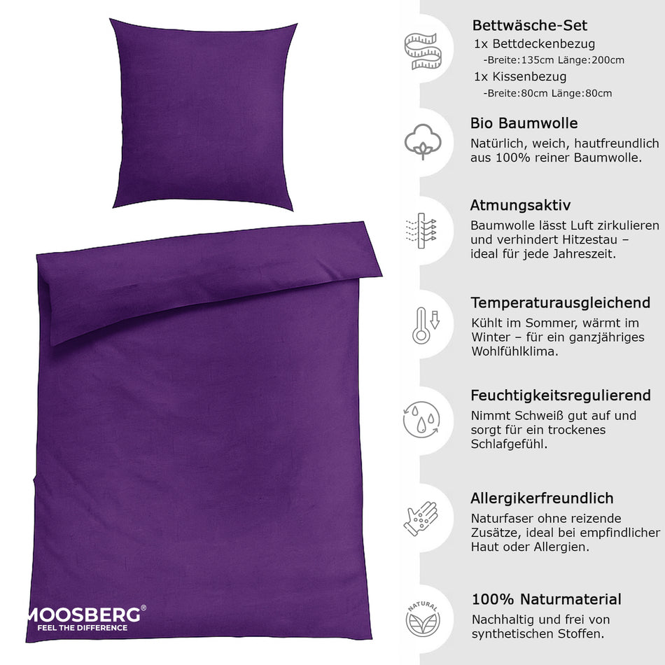 Bettwäsche Violett Purpur
