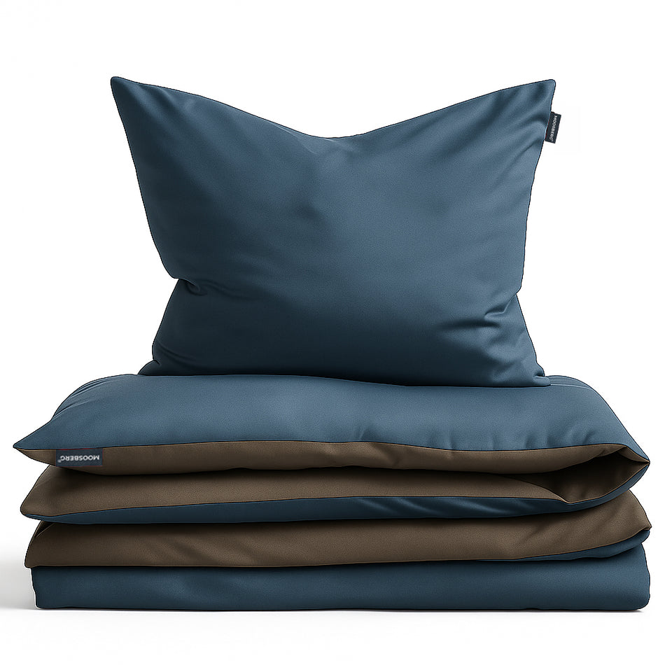 Bettwäsche Blau und Anthrazit
