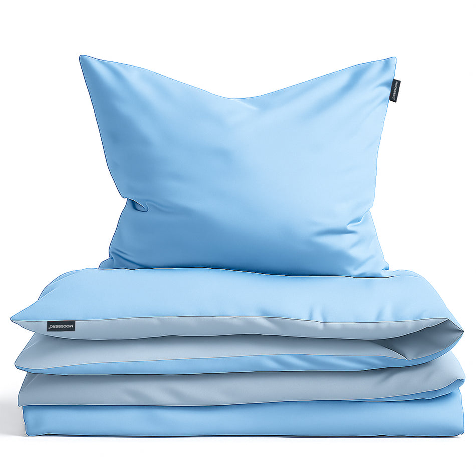Bettwäsche Baby Blau und Grau