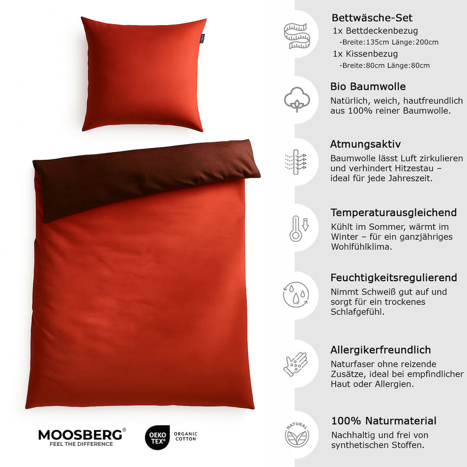 Bettwäsche Rot und Dunkelrot